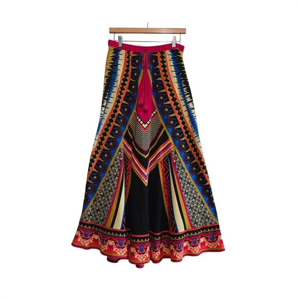 Forever 21 Dresses & Skirts - Stunning, Boho, Tribal Print, Rayon, Maxi Skirt in Black, Pink & Blue, Sz Med